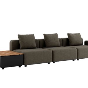 Cobana Lounge Sofa - 4 pers. m/Patio Storage Table inkl. puder - Brown - SACKit