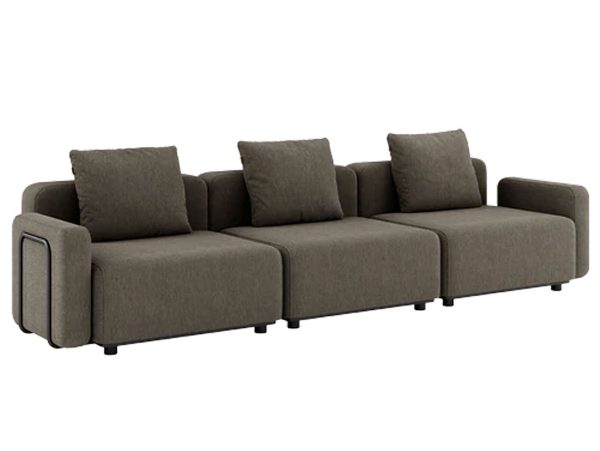 Cobana Lounge Sofa - 4 pers. m/arm. inkl. puder - Brown - SACKit