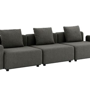 Cobana Lounge Sofa - 4 pers. m/arm. inkl. puder - Grey - SACKit