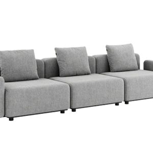 Cobana Lounge Sofa - 4 pers. m/arm. inkl. puder - Sand Melange - SACKit
