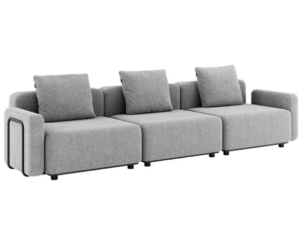 Cobana Lounge Sofa - 4 pers. m/arm. inkl. puder - Sand Melange - SACKit