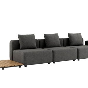 Cobana Lounge Sofa - 4 pers. m/sidebord inkl. puder - Grey - SACKit