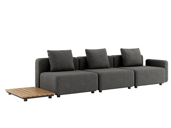 Cobana Lounge Sofa - 4 pers. m/sidebord inkl. puder - Grey - SACKit
