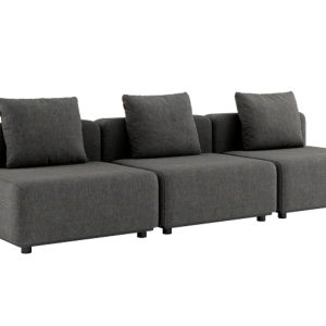 Cobana Lounge Sofa - 4 pers. u/arm. inkl. puder - Grey - SACKit