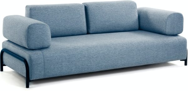 Compo, 3-personers sofa by Kave Home (Armlæn v/h, Blå)
