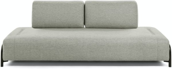 Compo, 3-personers sofa by Kave Home (Uden armlæn, Beige/sort)