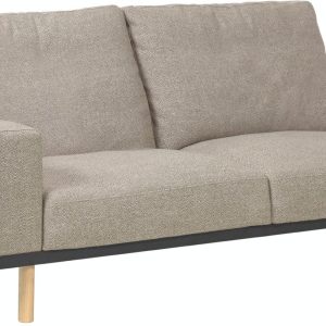 Noa, 3-personers sofa, Stof by Kave Home (H: 94 cm. B: 230 cm. L: 100 cm., Beige/Natur)