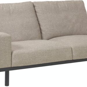 Noa, 3-personers sofa, Stof by Kave Home (H: 94 cm. B: 230 cm. L: 100 cm., Beige/sort)